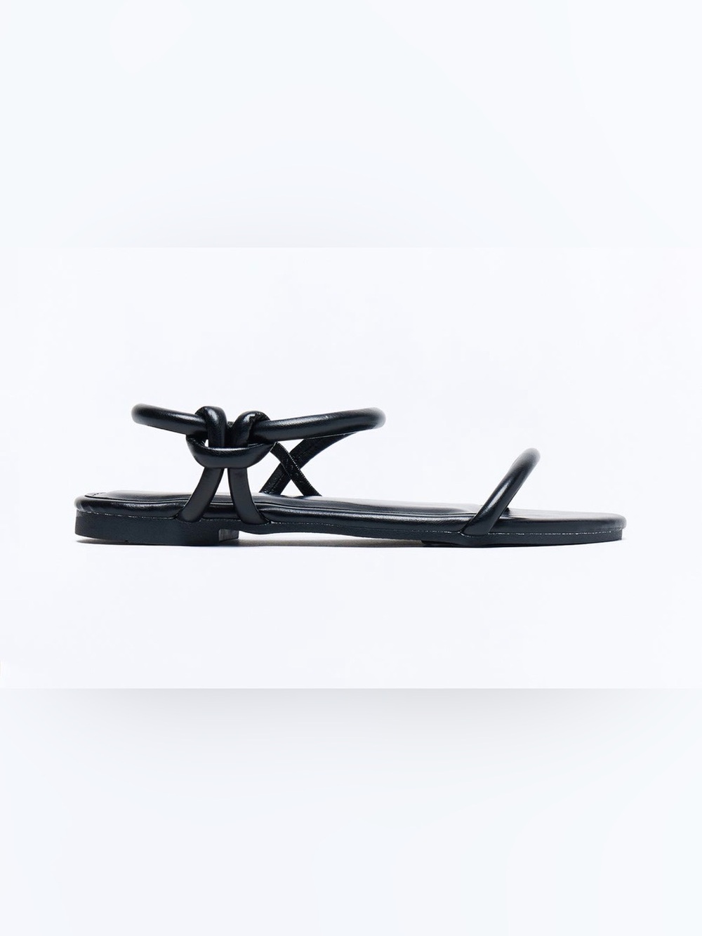 Fashion Nova Minimalist Black Knot Strap Women's Sandals🖤